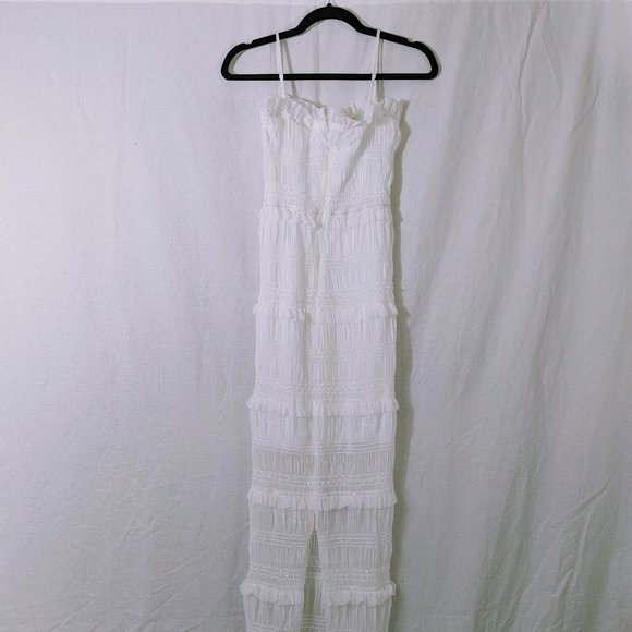 Commense White Sleeveless Ruched Spring/Summer Dress Size S - Picture 7 of 9